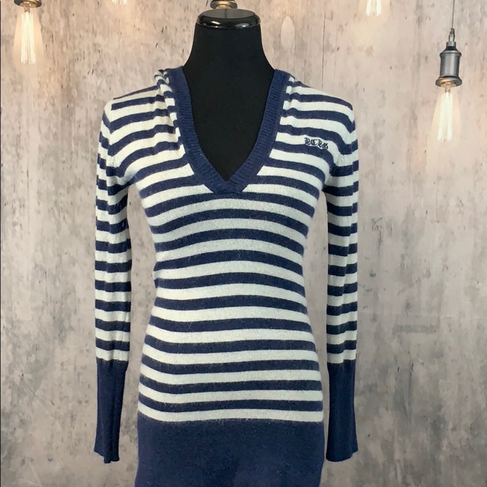 EUC BCBG Maxazria Angora & Wool Hooded Sweater